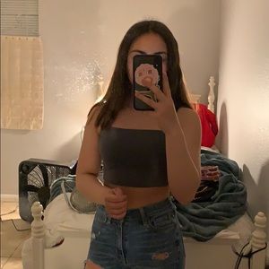 grey tube top